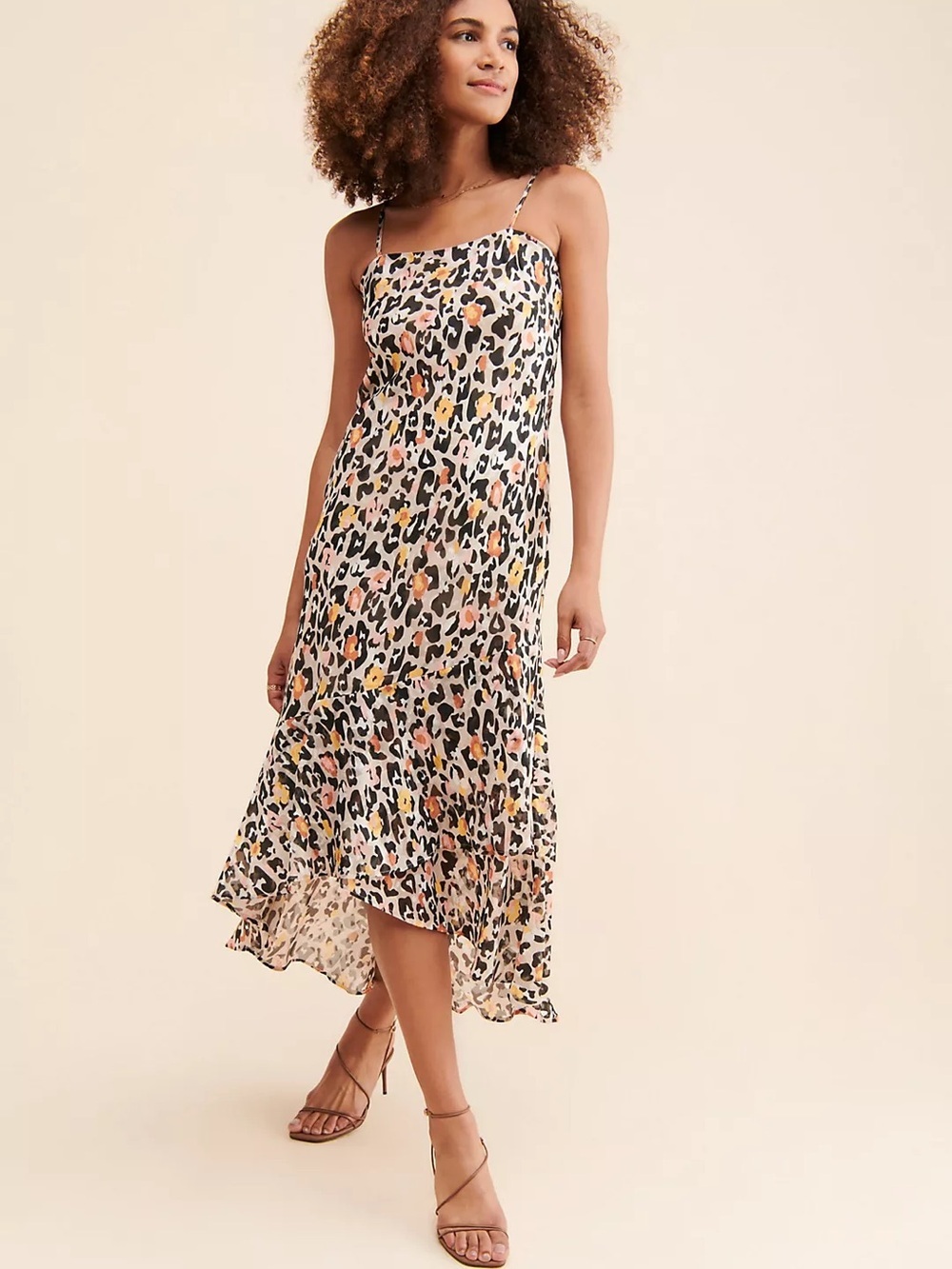 NWT Anthropologie Hutch Animal Printed High-Low Dress